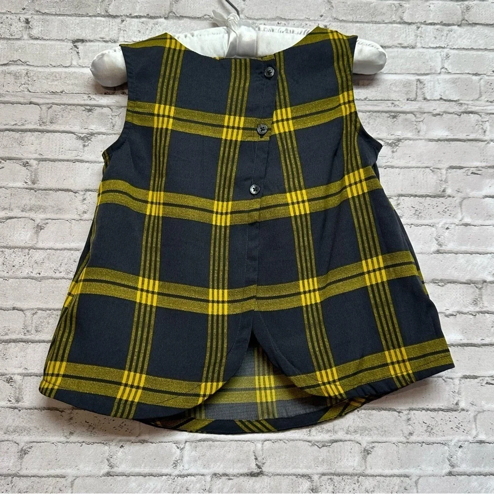 OLD NAVY Black Yellow Size 5T Sleeveless Plaid Toddler Kids Top